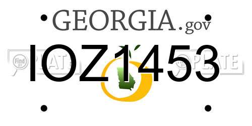 IOZ1453 Georgia License Plate
