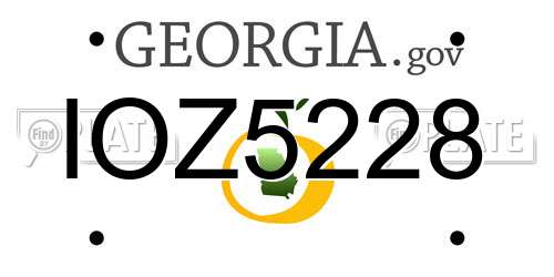 IOZ5228 Georgia License Plate