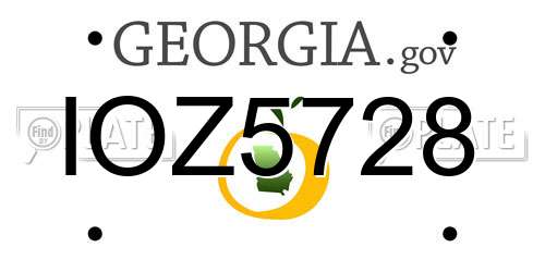 IOZ5728 Georgia License Plate