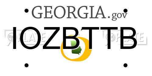 IOZBTTB Georgia License Plate