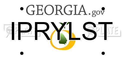 IPRYLST Georgia License Plate