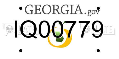 IQ00779 Georgia License Plate