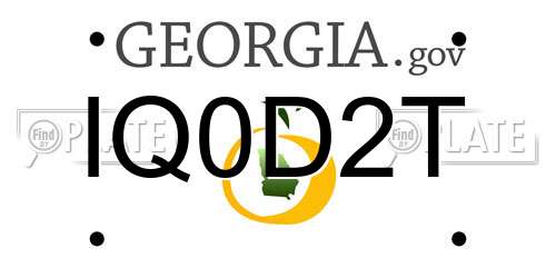 IQ0D2T Georgia License Plate