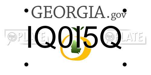 IQ0I5Q Georgia License Plate