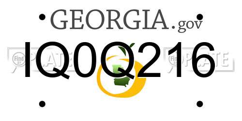 IQ0Q216 Georgia License Plate