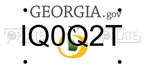IQ0Q2T Georgia License Plate