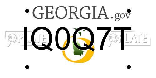 IQ0Q7T Georgia License Plate