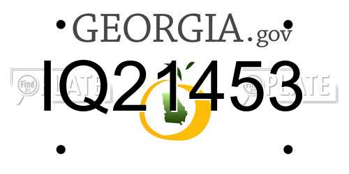 IQ21453 Georgia License Plate