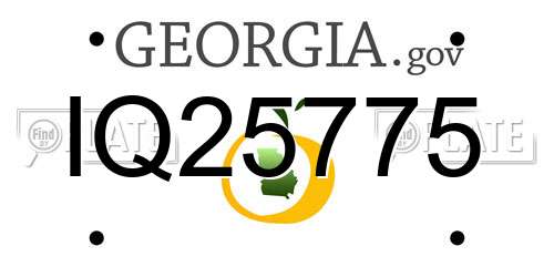 IQ25775 Georgia License Plate