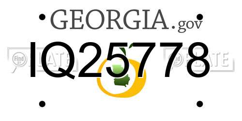 IQ25778 Georgia License Plate