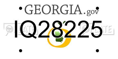 IQ28225 Georgia License Plate