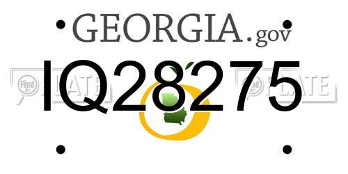 IQ28275 Georgia License Plate