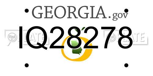 IQ28278 Georgia License Plate