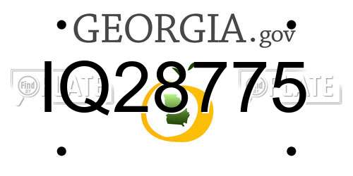 IQ28775 Georgia License Plate