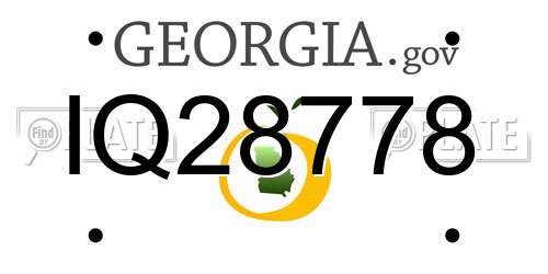 IQ28778 Georgia License Plate