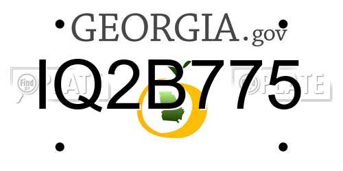 IQ2B775 Georgia License Plate