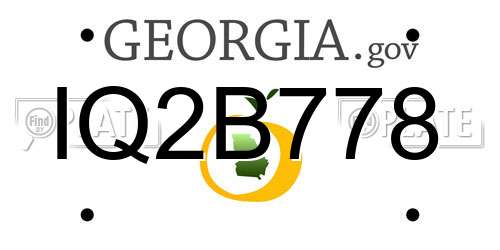 IQ2B778 Georgia License Plate