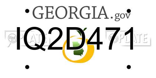 IQ2D471 Georgia License Plate