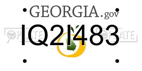 IQ2I483 Georgia License Plate