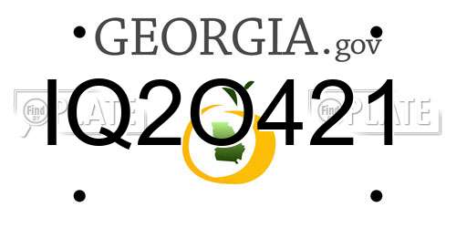 IQ2O421 Georgia License Plate