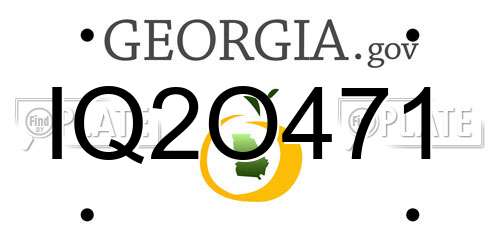 IQ2O471 Georgia License Plate