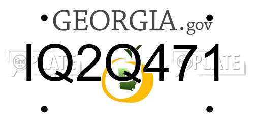 IQ2Q471 Georgia License Plate