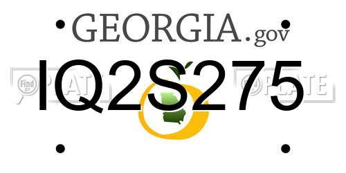 IQ2S275 Georgia License Plate