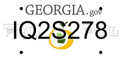 IQ2S278 Georgia License Plate