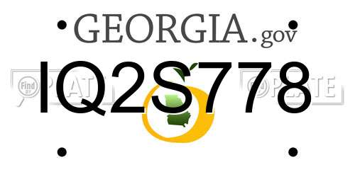 IQ2S778 Georgia License Plate