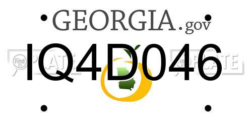 IQ4D046 Georgia License Plate