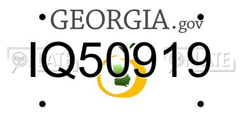 IQ50919 Georgia License Plate