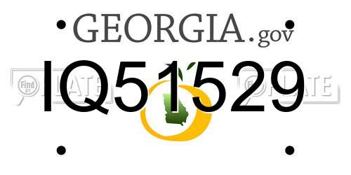 IQ51529 Georgia License Plate