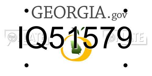 IQ51579 Georgia License Plate
