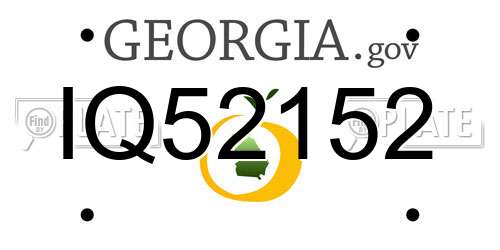 IQ52152 Georgia License Plate