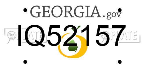 IQ52157 Georgia License Plate