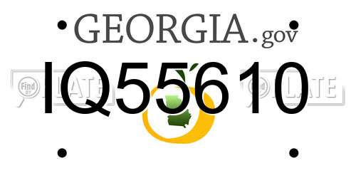 IQ55610 Georgia License Plate