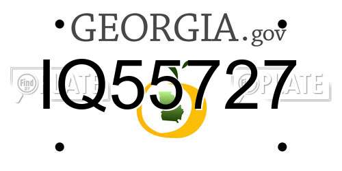 IQ55727 Georgia License Plate