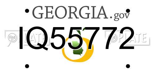 IQ55772 Georgia License Plate