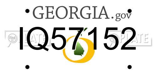 IQ57152 Georgia License Plate