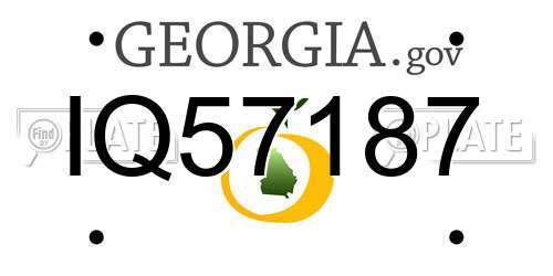 IQ57187 Georgia License Plate
