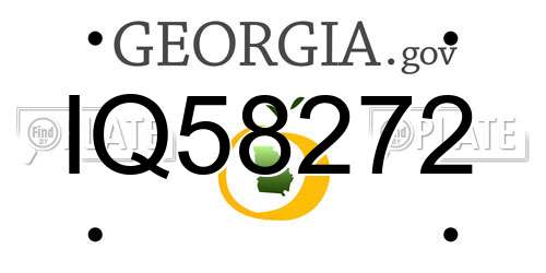 IQ58272 Georgia License Plate