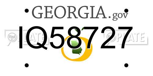 IQ58727 Georgia License Plate