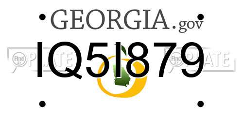 IQ5I879 Georgia License Plate