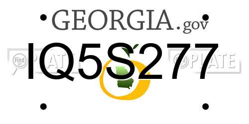 IQ5S277 Georgia License Plate