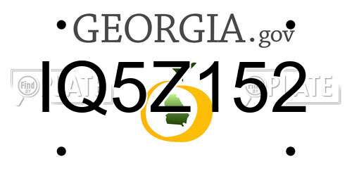 IQ5Z152 Georgia License Plate