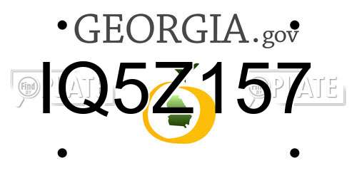 IQ5Z157 Georgia License Plate