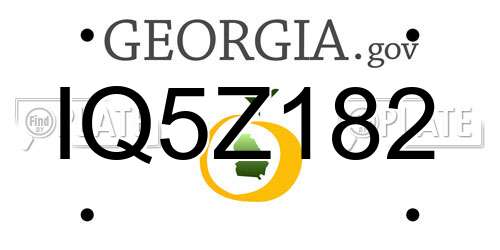 IQ5Z182 Georgia License Plate