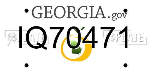 IQ70471 Georgia License Plate
