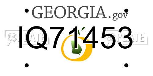 IQ71453 Georgia License Plate