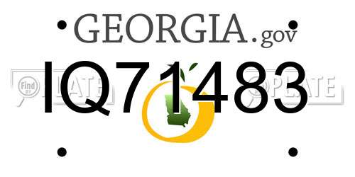 IQ71483 Georgia License Plate